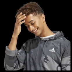 adidas Seasonal Essentials Camouflage Hoodie Dark Grey Grå Online