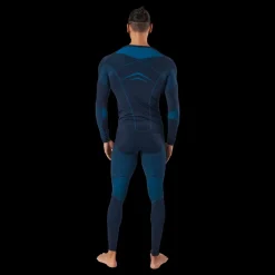 Odlo Set Long Fundamentals Performa Dark Sapphire - Blue Jewel Blå