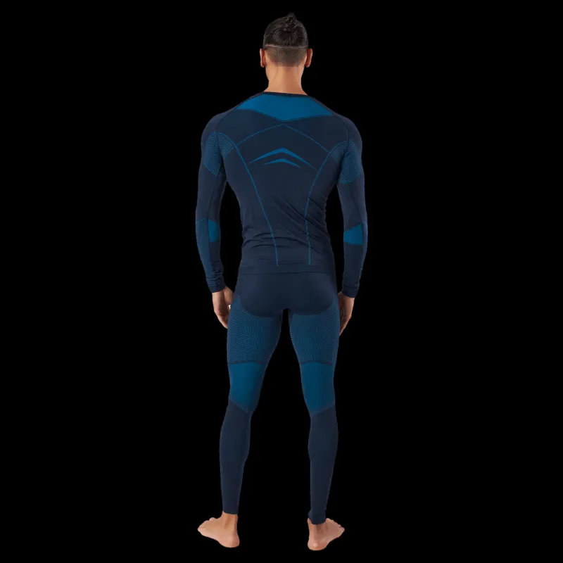 Odlo Set Long Fundamentals Performa Dark Sapphire - Blue Jewel Blå