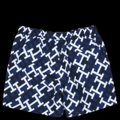 New Tommy Hilfiger Sf Medium Drawstring Print Blue Flerfärgad