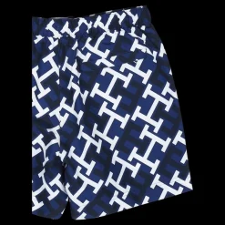 New Tommy Hilfiger Sf Medium Drawstring Print Blue Flerfärgad