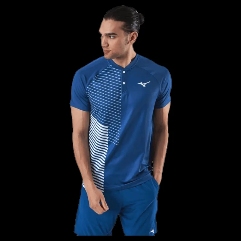 Mizuno Shadow Polo Blue Blå New