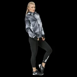 Online Nike Shield Hood Printed Flash Jacket Black Flerfärgad