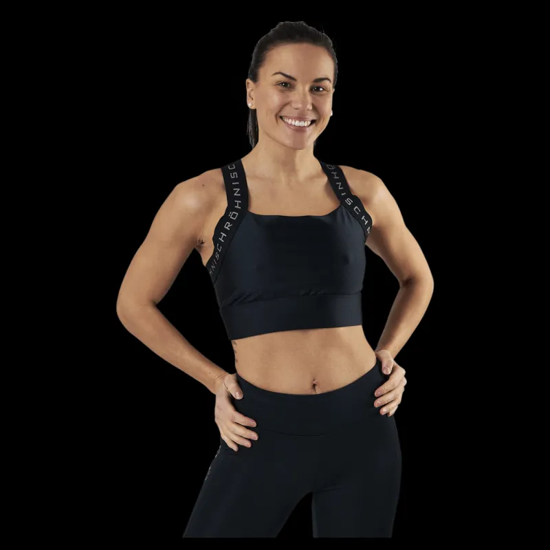 Sale Röhnisch Shiny Kay Sports Bra Black Svart