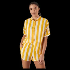 Dedicated Shirt Short Sleeve Nibe Big Stripes Yellow Gul Online