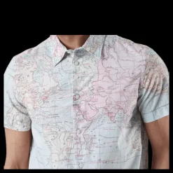 Dedicated Shirt Short Sleeve Sandefjord Map Patterned Mönstrad New