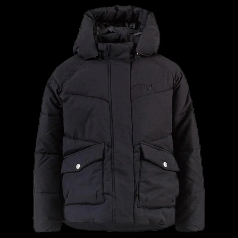 Svea Short Padded Junior Jacket Black Svart Sale