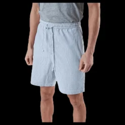 Dedicated Shorts Vejle Thin Stripes Blue Blå Outlet