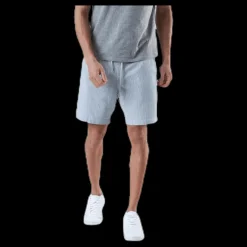 Dedicated Shorts Vejle Thin Stripes Blue Blå Outlet
