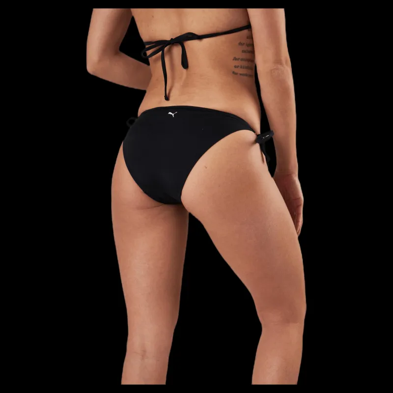 New Puma Side Tie Bikini Bottom Black Svart