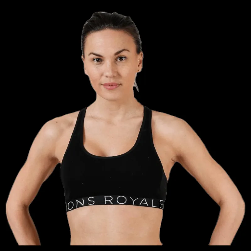 Discount Mons Royale Sierra Sports Bra Black Svart