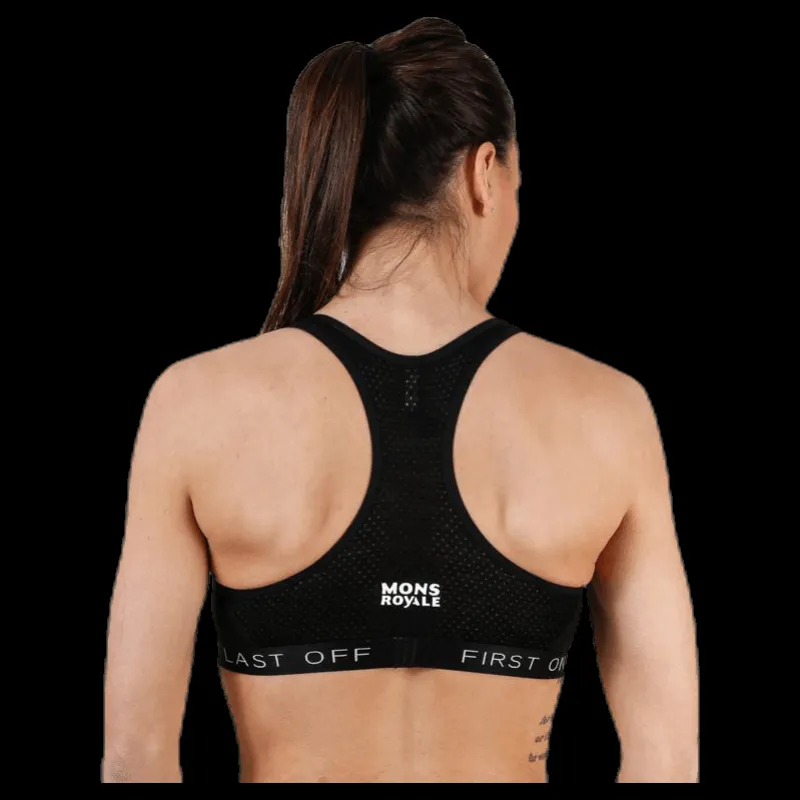 Discount Mons Royale Sierra Sports Bra Black Svart