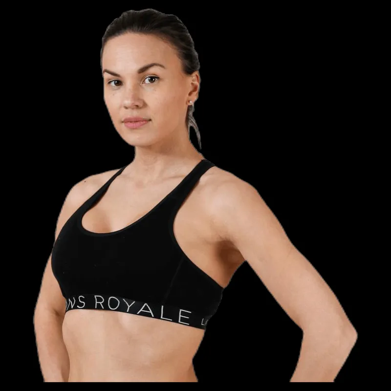 Discount Mons Royale Sierra Sports Bra Black Svart