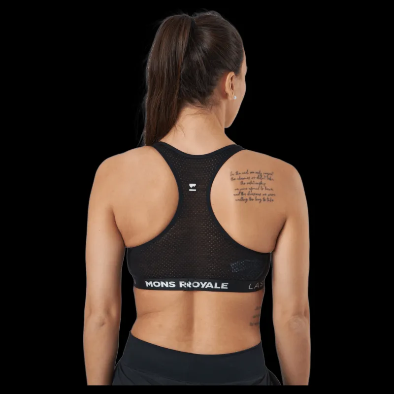 Outlet Mons Royale Sierra Sports Bra Black Svart