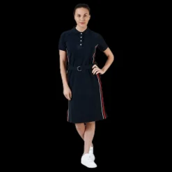 Tenson Simone Dress Blue Svart Sale
