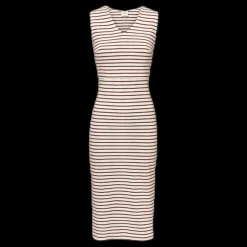 Hot Boob Simone S/L Dress Beige/Red Beige och Röd