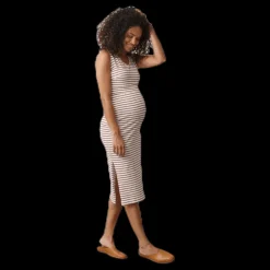 Hot Boob Simone S/L Dress Beige/Red Beige och Röd