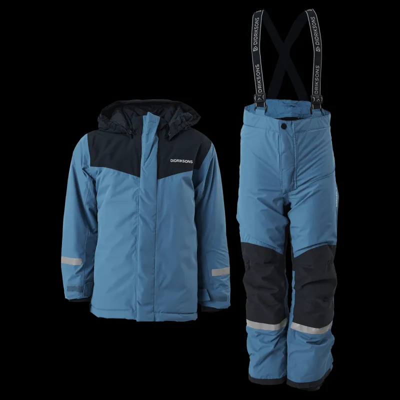 Clearance Didriksons Skare Kids Set Blue Blå