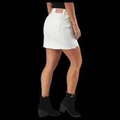 Online Only Sky Reg Skirt Raw Edge Dest.Bb Brun