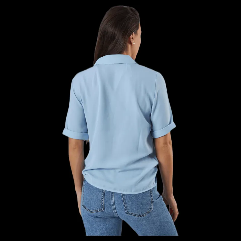 Only Sky S/S Shirt Solid Wvn Blue Blå New
