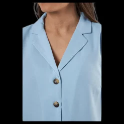 Only Sky S/S Shirt Solid Wvn Blue Blå New