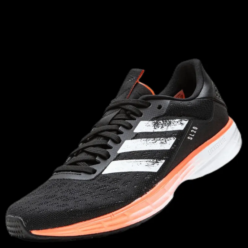 Hot adidas SL20 Shoes Core Black / Cloud White / Signal Coral Svart