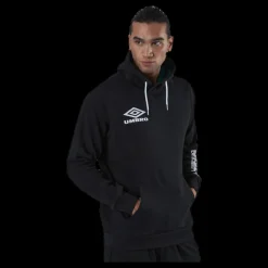 New Umbro Sleeve Print Hoodie Black Svart
