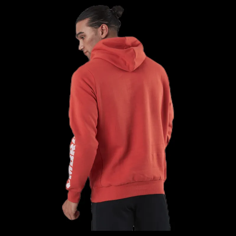 Outlet Umbro Sleeve Print Hoodie Red Röd