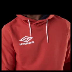 Outlet Umbro Sleeve Print Hoodie Red Röd