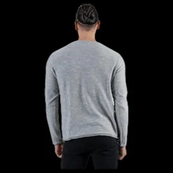 Jack & Jones Slub Knit Crew Neck Sts Grey Grå Best