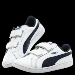 Puma Smash Fun L V Kids White/Black Vit och Svart
