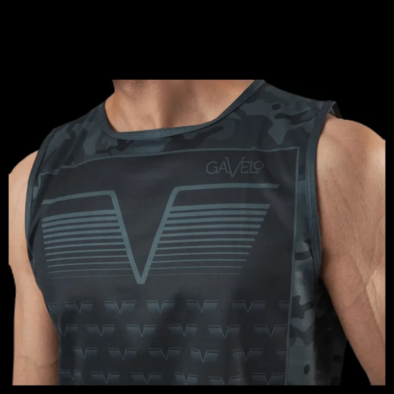 Gavelo Sniper Green Sleeveless Tee Patterned/Green Mönstrad och Grön Hot