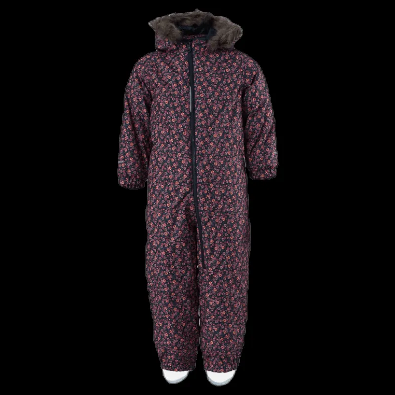 Best Name It Snow08 Suit Mini Flower Blue Blå