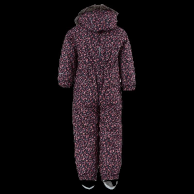 Best Name It Snow08 Suit Mini Flower Blue Blå