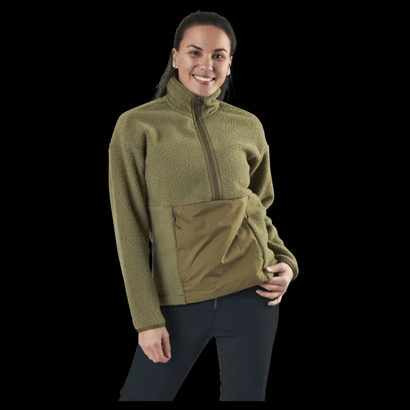 Clearance Salomon Snowshelter Teddy Half Zip Green