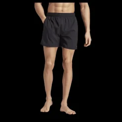 New adidas Solid CLX Short-Length Swim Shorts Black / Lucid Lemon Svart