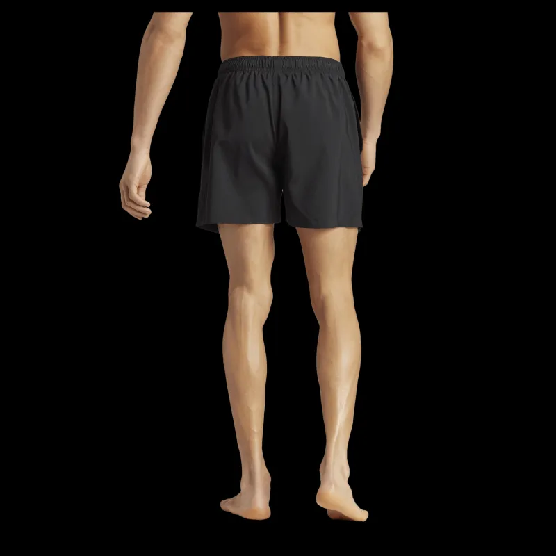 New adidas Solid CLX Short-Length Swim Shorts Black / Lucid Lemon Svart