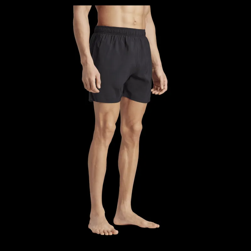 New adidas Solid CLX Short-Length Swim Shorts Black / Lucid Lemon Svart