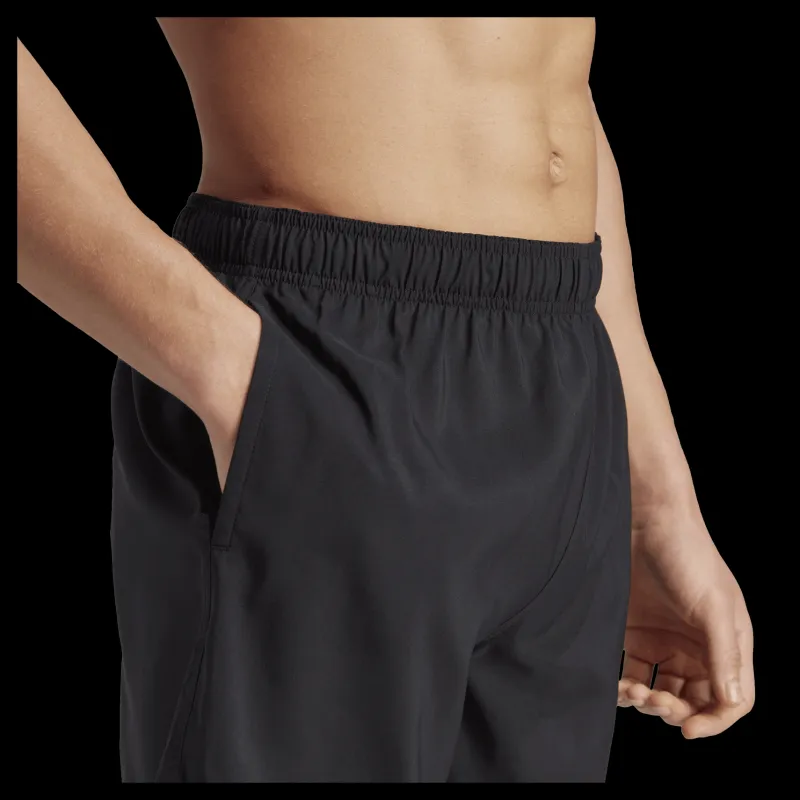 New adidas Solid CLX Short-Length Swim Shorts Black / Lucid Lemon Svart