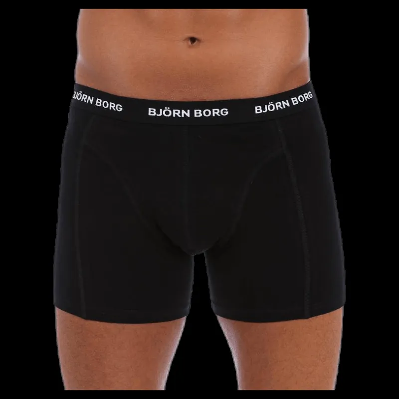 Björn Borg Solid Shorts 3-Pack Black Svart