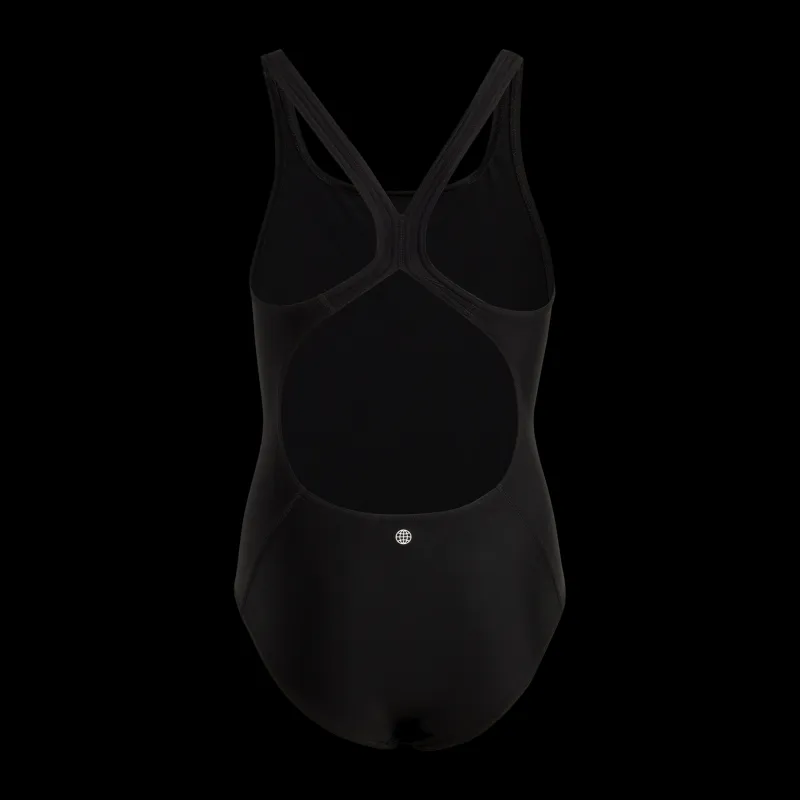 adidas Solid Small Logo Swimsuit Black / White Svart Clearance