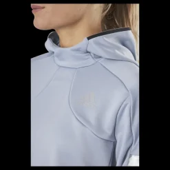 New adidas Space Race Hoodie Women Halo Silver Grå