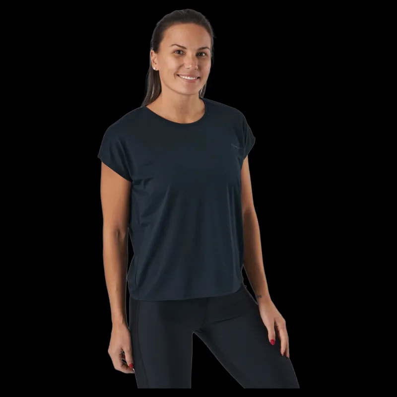 Röhnisch Split Back Tee Black Svart