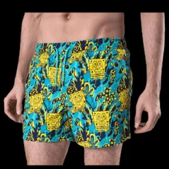 Hot Happy Socks Sponge Bob Swim Shorts Blue/Yellow Blå och Gul
