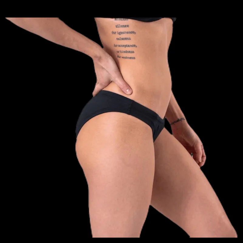 New Nike Swim Sport Bikini Bottom Black Svart
