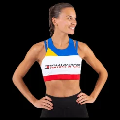 Tommy Hilfiger Sport Sport Bra Mid Impact Back Detail Blue Blå Online
