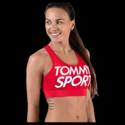 Online Tommy Hilfiger Sport Sports Bra Logo Medium Red Röd