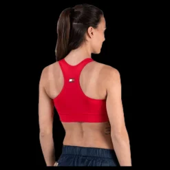 Online Tommy Hilfiger Sport Sports Bra Logo Medium Red Röd