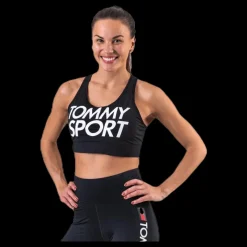 Outlet Tommy Hilfiger Sport Sports Bra Logo Mid Black Svart