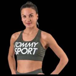 Tommy Hilfiger Sport Sports Bra Logo Mid Green Grön Online